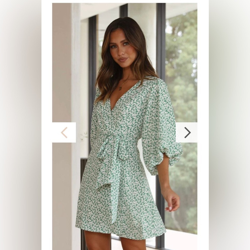 Billy J Tamilla Mini Dress - Sage Floral